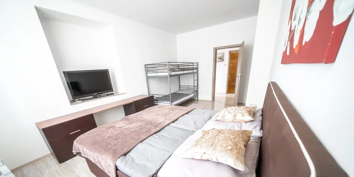 Připravený pro vás bude 1 ze 4 nových apartmánů (podle výběru).