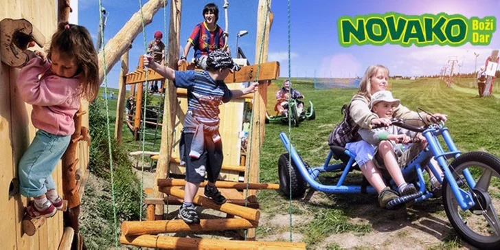 Vstup do Dětského světa + terénní káry a koloběžky