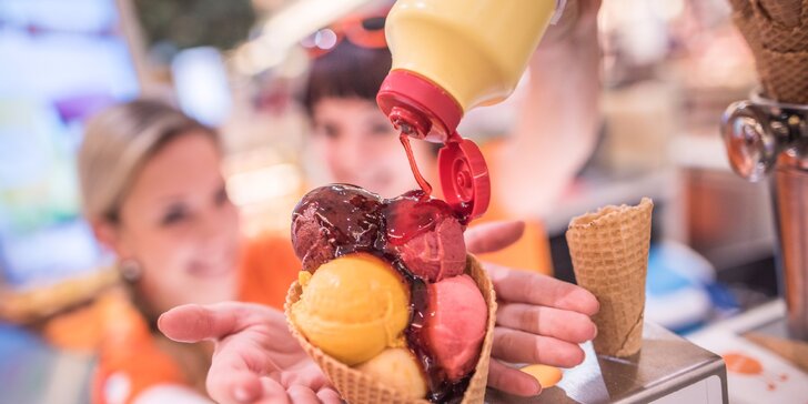 Osvěžení z Fruitisima: 3 kopečky libovolné zmrzliny do kornoutku nebo kelímku