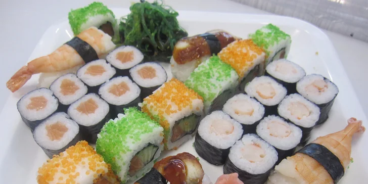 Srolované asijské pochoutky: barevné sushi sety pro gurmány