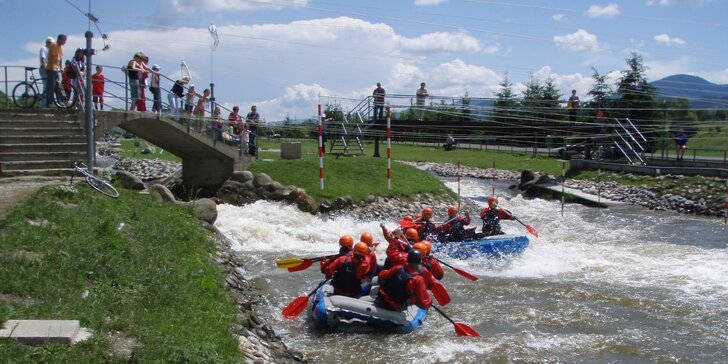 Vzrušující rafting na slovenské řece Váh - zdolejte kanál vítězů