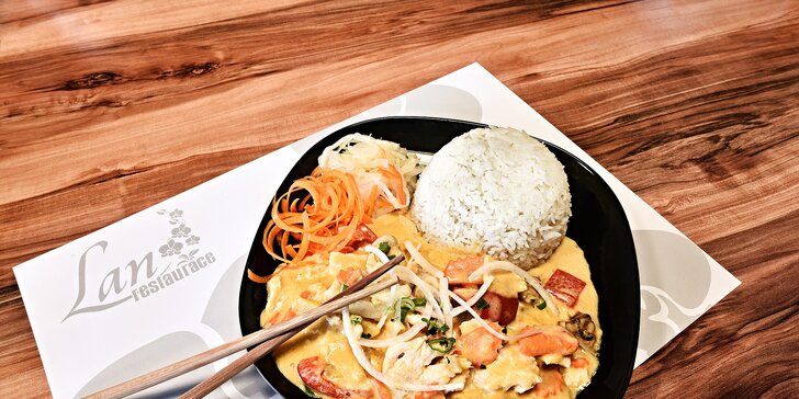 To nejlepší z asijské kuchyně: 3chodové menu pro jednoho nebo dva