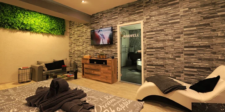 Relaxačný pobyt v Nezdeniciach: moderný apartmán s privátnou vírivkou a saunou