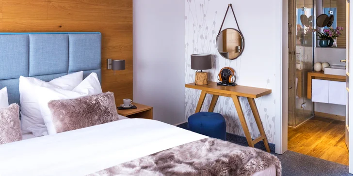 Ubytujete se v stylově zařízeném apartmánu.