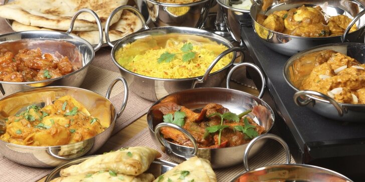 Otevřené vouchery do indické restaurace v hodnotě 600 nebo 1000 Kč