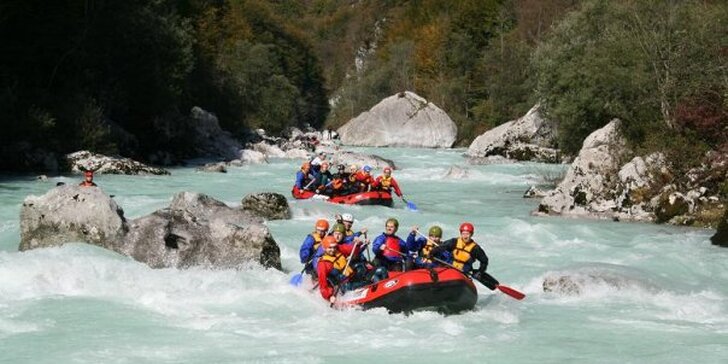 Úžasný 4denní rafting na řece Soča na Slovinsku