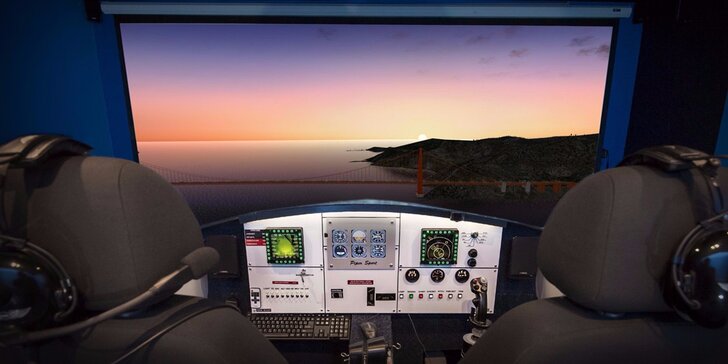 Vzhůru do oblak a kolem světa: 30 nebo 60 minut pilotování na simulátoru