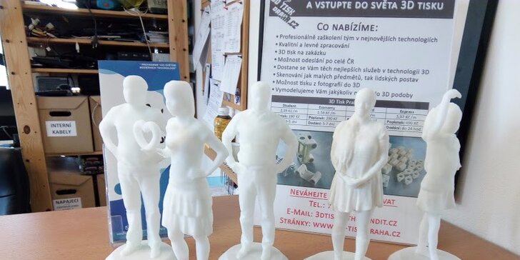 3D plastová postavička z HI-Tech tiskárny: vaše vlastní, dětí či přátel