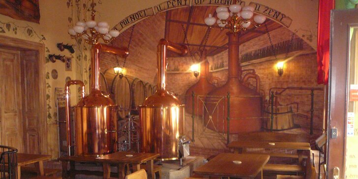 Pivo a klobásky domácí výroby v pivovaru Victor na Žižkově