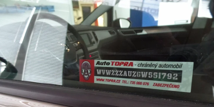 Zabezpečení vozidla před zloději: Pískování autoskel VIN kódem