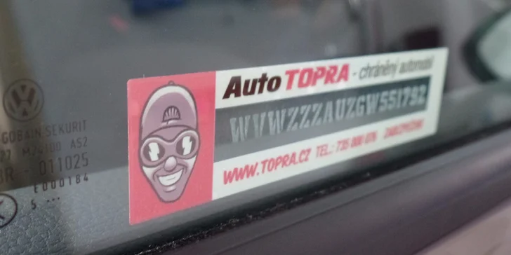 Zabezpečení vozidla před zloději: Pískování autoskel VIN kódem