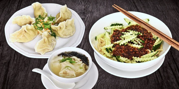 Vyladěné čínské menu o třech chodech v restauraci GUI LIN