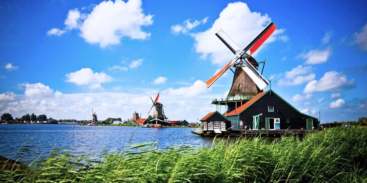 Amsterdam: Typické dřevěné domy, větrné mlýny, dílny na výrobu dřeváků a sýrů