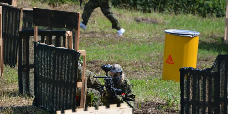 Vzrušující časově neomezená střílečka v Paintballparku Detroit až pro 16 osob