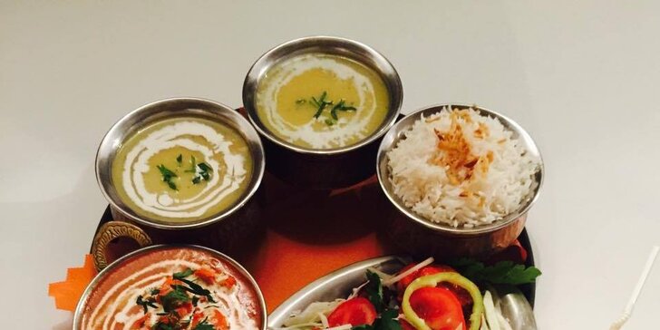 Ráj indických chutí pro dva: vegetariánské, kuřecí i jehněčí pokrmy