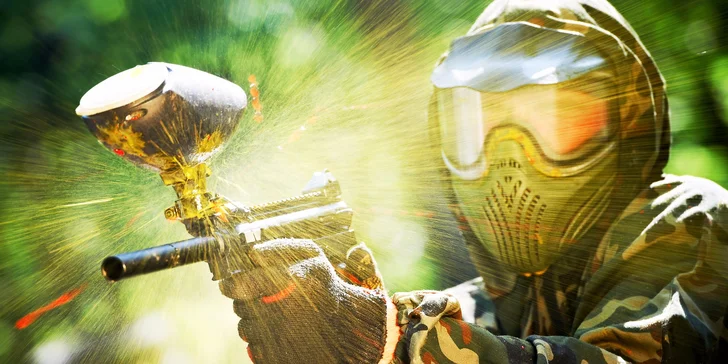 Vzrušující časově neomezená střílečka v Paintballparku Detroit až pro 16 osob