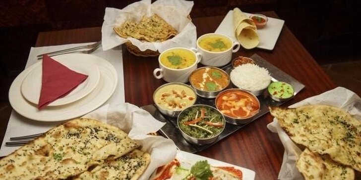Chuť pravé Indie: Degustační menu pro dva vč. vegetariánské varianty