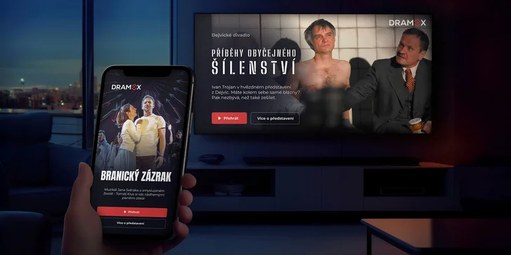 Stovky divadelních představení u vás doma: předplatné Dramox.cz