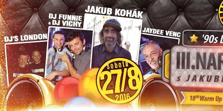 Oslavte 3. narozeniny music baru Slunce s Jakubem Kohákem