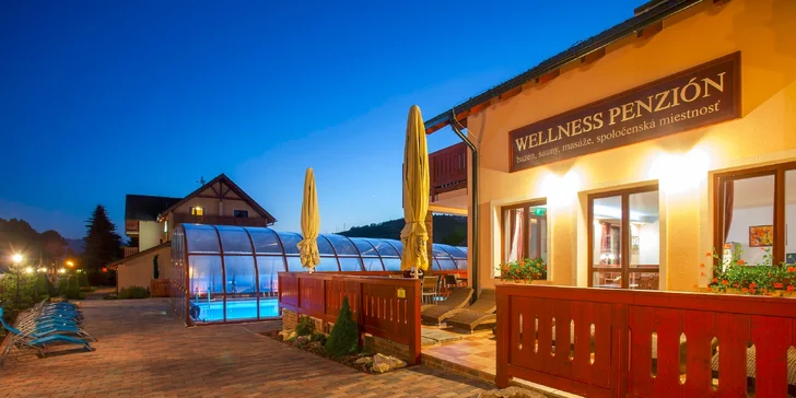 Wellness pobyt v penzionu Motýl*** u obce Bešeňová. Dítě do 12 let zdarma!