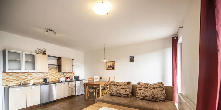 Apartmány jsou prostorné a poskytnou vám veškeré pohodlí. 
