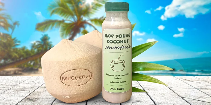 Osvěžující smoothie z mladého kokosu i salátek s grilovaným kokosem