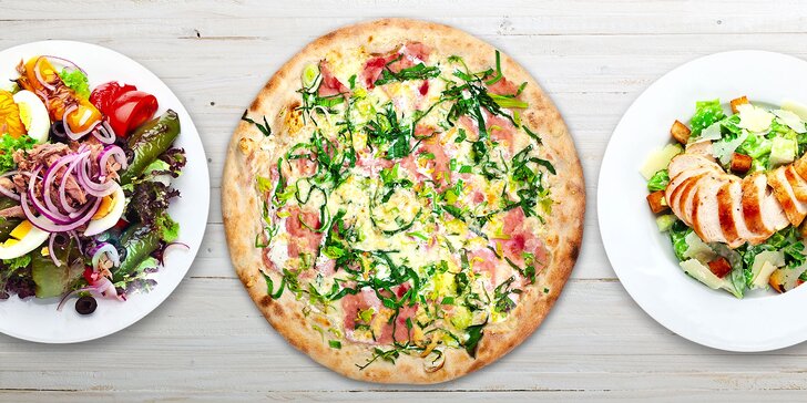 1 nebo 2 italské pokrmy k vyzvednutí v Holešovicích: pizzy, saláty i těstoviny