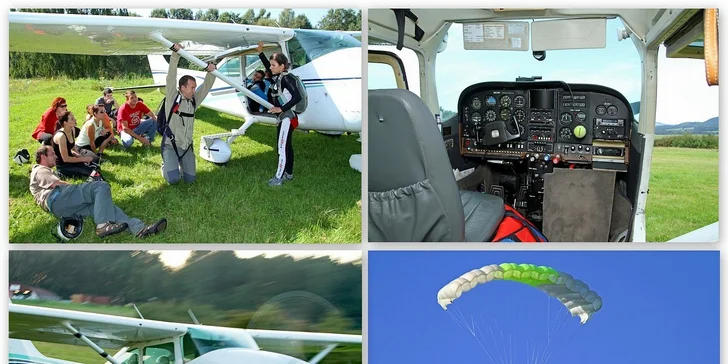 3denní parašutistický výcvik včetně seskoku!
