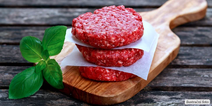 0,5 kg mletého hovězího masa z mladého býčka