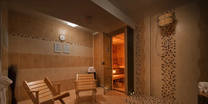 Těšte se na saunu, infrasaunu a bazén s protiproudem. Wellness si zamluvte předem. 