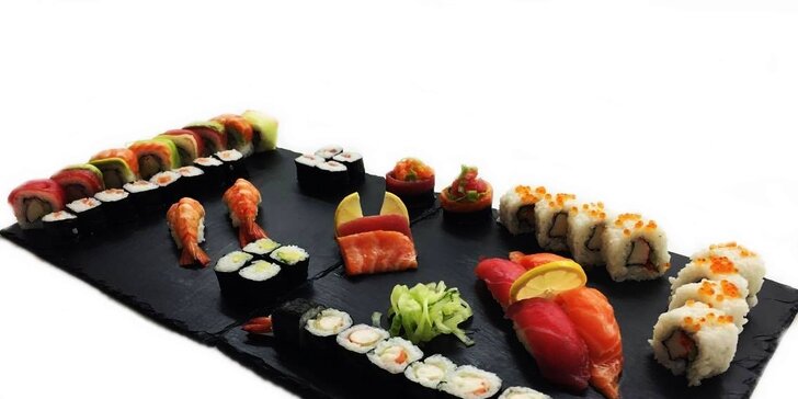 Hodování v japonském stylu: Bohatý sushi set pro více osob