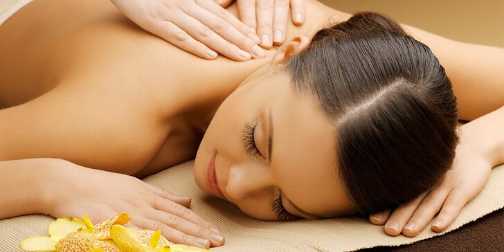 50minutová relaxační aroma masáž zad a šíje
