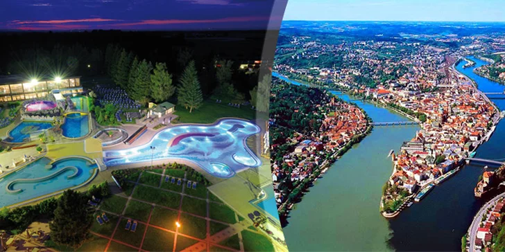 Pasov a největší evropské lázně Bad Füssing se třemi termálními prameny