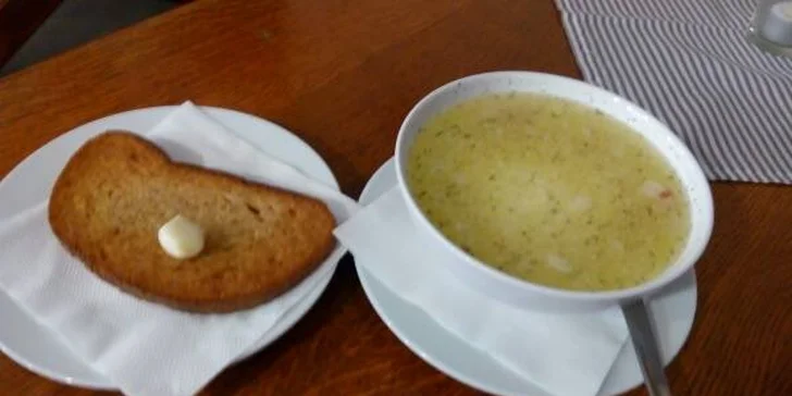 Složte si menu podle chuti: Polévka, hlavní chod a palačinka pro 1 nebo 2 osoby