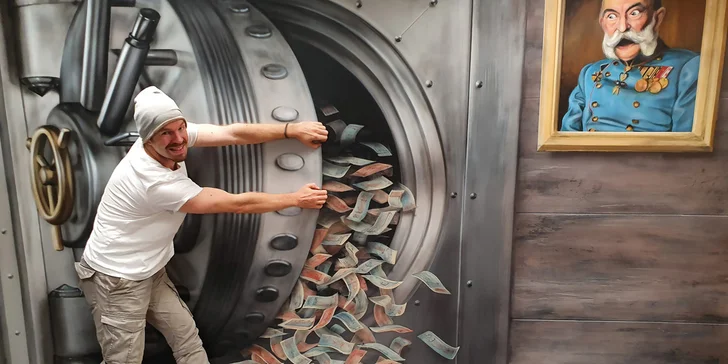 Otevřete císařský trezor a staňte se boháčem! I když císaři Franzi Josefovi se to evidentně moc nelíbí.