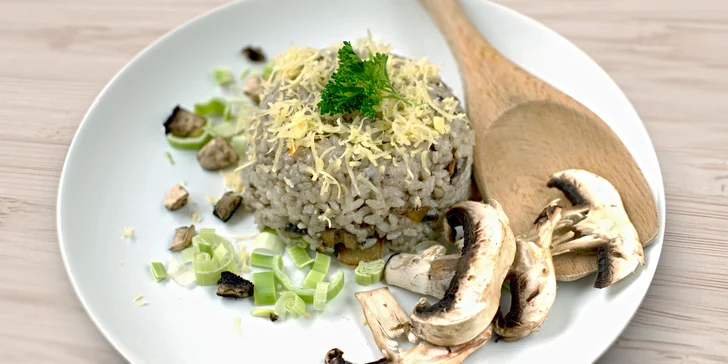 Výborné veganské rizoto ve 2 lákavých variacích: dýňové nebo houbové