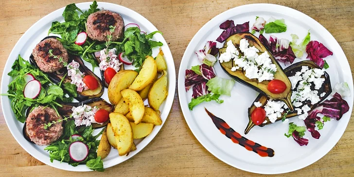 Chutné balkánské menu pro 1 či 2 osoby: Vydatná porcička masa a zeleniny
