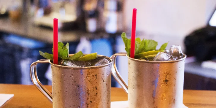 Párty drinky pro partu přátel: 2x Moscow Mule a 2x Tom Collins