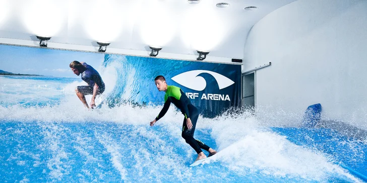 Hodinová jízda na surf trenažéru pod dohledem instruktorů vč. videozáznamu