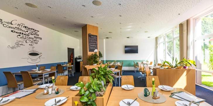 V cene je polpenzia: raňajky si vychutnáte formou bufetu, večeru si vyberiete z menu.