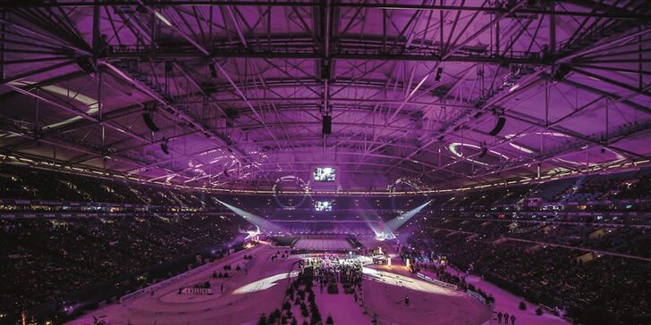 Tradiční biatlonová exhibice World Team Challenge na stadionu v Gelsenkirchenu