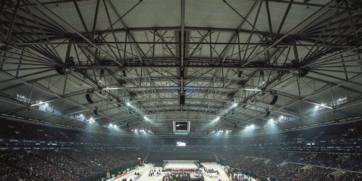 Tradiční biatlonová exhibice World Team Challenge na stadionu v Gelsenkirchenu