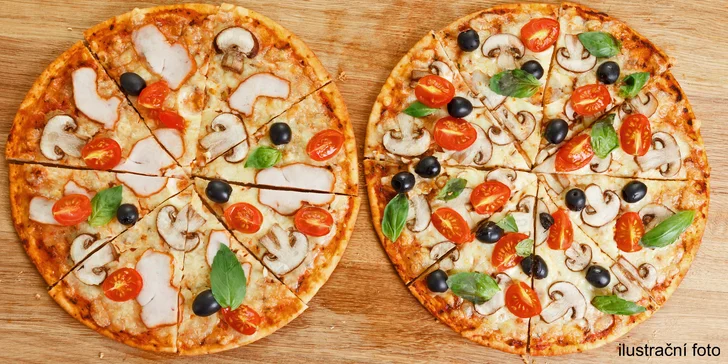 Itálie v centru Brna – 2 libovolné pizzy o průměru 32 cm