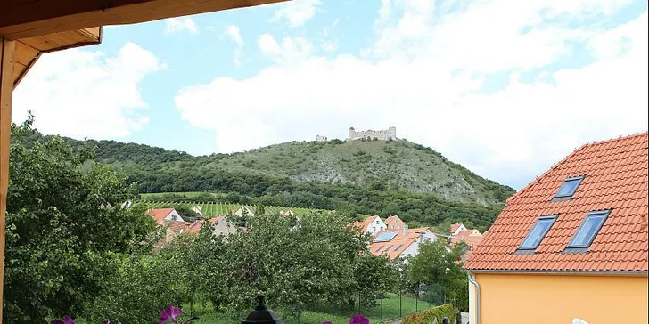 Dovolená na Pálavě: pokoj i apartmán s polopenzí i víno přímo na pokoji
