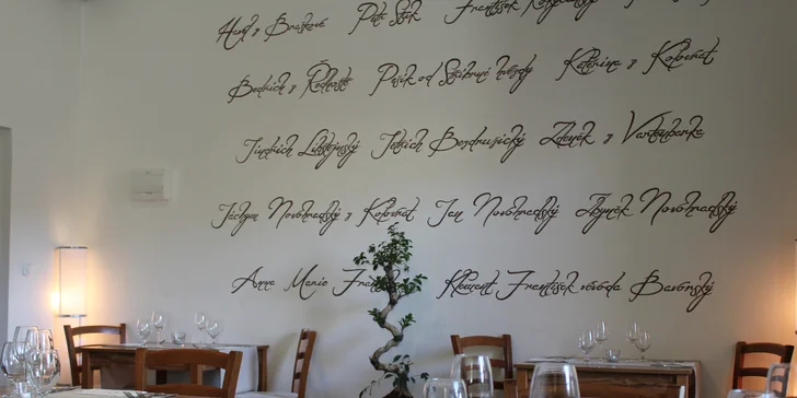 Ve dvou do restaurace Mezi Domky: Vytříbené 4chodové menu a sklenka vína