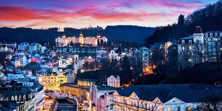 Pohádková dovolená v Karlových Varech v hotelu na kolonádě s návštěvou lázní