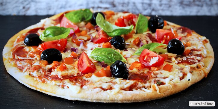 Křupavá pizza o průměru 40 cm dle výběru v italském bistru La Speranza