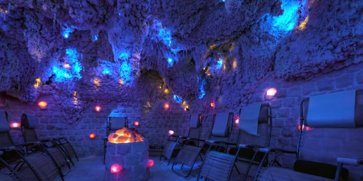 Romantický odpočinek pro dva: 1,5 h ve vířivce a solné jeskyni v Luhačovicích