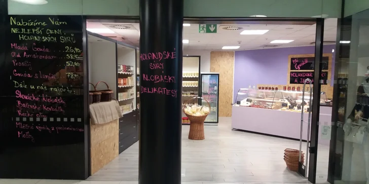 Otevřený voucher na nákup delikátních holandských sýrů v centru Brna