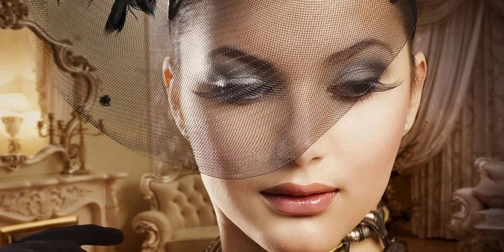2D prodloužení řas metodou řasa na řasu luxusními řasami Velur Lashes
